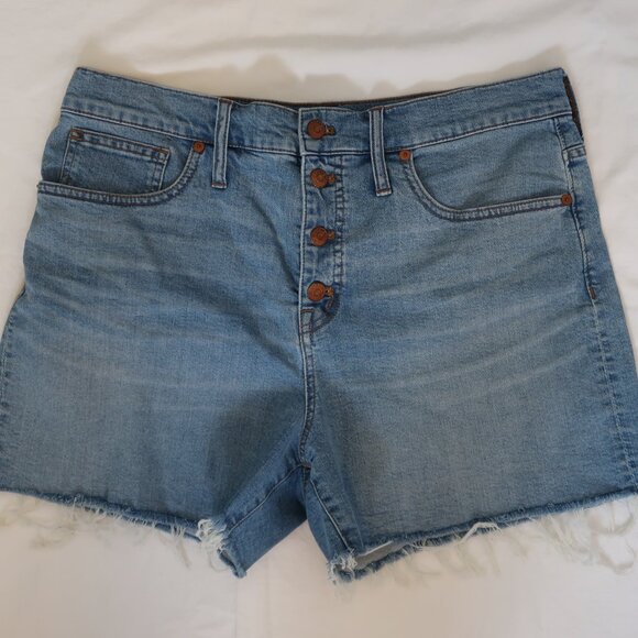 MAdewell High-Rise Denim Shorts: Button-Front Size 31 - Picture 1 of 3